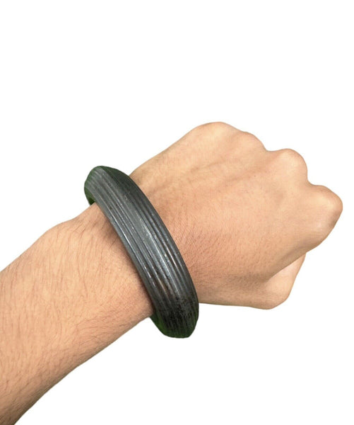 Sarbloh Kara Black Bangle Pure Iron Sikh Dori Kada Heavy Singh Kaur Khalsa OF1