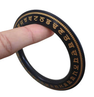 Sikh Sarbloh Kara Har Maidan Fateh Black Kada Gold Engraved Singh Bangle S13 NEW