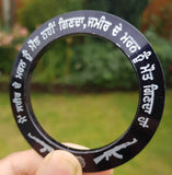 Sant Bhindranwale Kara Gurmukhi Black White Sarbloh Kada Sikh Singh Bangle G21