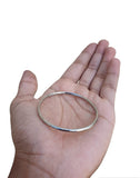 Stainless Steel Kara Silver Tone Thin Sikh Singh Kaur Khalsa Round Bangle Y11