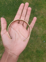 Brass Kara 22ct gold look Sikh Chunky Kada Adjustable Bangle Hindu Bracelet Z15