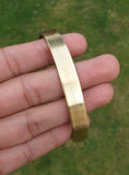 Brass Kara 22ct gold look Sikh Chunky Kada Adjustable Bangle Hindu Bracelet Z15