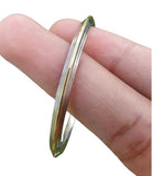 Sikh Kids Kara Stainless Steel Brass Edge Lines Bangle Singh Kaur Kada Y4 New