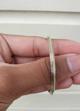 Sikh Kids Kara Stainless Steel Brass Edge Lines Bangle Singh Kaur Kada Y4 New