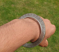 Stainless Steel Kara Floral Gurmukhi Karha Punjabi Kada Sikh Singh Bangle N9