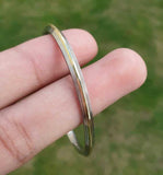 Sikh Kids Kara Stainless Steel Brass Edge Lines Bangle Singh Kaur Kada Y4 New