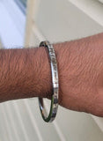 Sikh kara tu mera rakha sabni thai flat stainless steel singh kada bangle e16