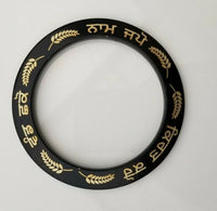 Sikh kara kirat karo naam japo vand shako engraved sarbloh bangle black kada dd8