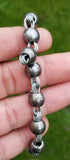 Sarbloh solid beads pure iron meditation praying hindu sikh simarna bracelet q9