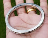 Stainless steel kara sikh twisted copper brass flat kada singh kaur bangle b14