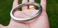 Stainless steel kara sikh twisted copper brass flat kada singh kaur bangle b14