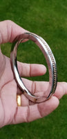 Stainless steel kara sikh twisted copper brass flat kada singh kaur bangle b14