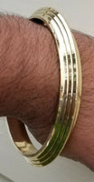 Sikh brass kara singh kaur bangle punjabi 22 ct gold look kada bracelet gift m15