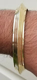 Sikh brass kara singh kaur bangle punjabi 22 ct gold look kada bracelet gift m15