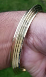 Sikh brass kara singh kaur bangle punjabi 22 ct gold look kada bracelet gift m15