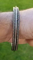 Sikh kara stainless steel twisted copper brass collar kada singh kaur bangle v17