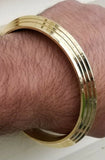 Sikh brass kara singh kaur bangle punjabi 22 ct gold look kada bracelet gift m15