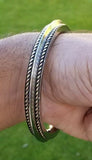 Sikh kara stainless steel twisted copper brass collar kada singh kaur bangle v17