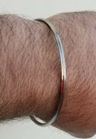 Stainless Steel Kara Silver Colour Thin Sikh Kada Singh Kaur Khalsa Bangle T3