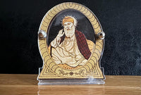 Sikh Wood Ten Guru Nanak Gobind Singh Baba Deep Singh Souvenir Car Dasboard OF24