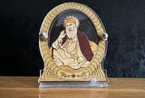 Sikh Wood Ten Guru Nanak Gobind Singh Baba Deep Singh Souvenir Car Dasboard OF24