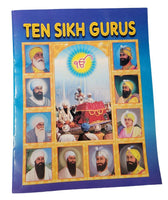 Ten Sikh Guru's Kids Illustrated Sikhism Story Book Colour photos in English MA