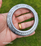 Sikh Kara Sarbloh Pure Iron Tooth Cut Chakri Kada Khalsa Warrior Bangle OG8 New