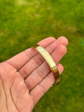 Brass Sikh Kara Singh Kaur Khalsa Gold Look Bangle Flat Smooth Kada Bracelet OJ1