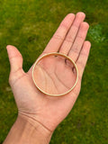 Brass Sikh Kara Singh Kaur Khalsa Gold Look Bangle Flat Smooth Kada Bracelet OJ1