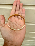 Brass Sikh Kara Singh Kaur Khalsa Gold Look Bangle Flat Smooth Kada Bracelet OJ1