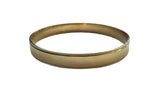 Brass Sikh Kara Singh Kaur Khalsa Gold Look Bangle Flat Smooth Kada Bracelet OJ1