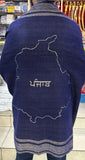 Punjab Map Shawl Gurmukhi Stall Indian Lohi Kurta Pajama Shawl Punjabi Alphabet