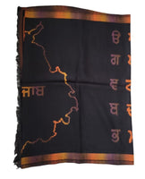 Gurmukhi Alphabet Shawl Punjab Map Stole Indian Lohi Panjabi JPPunjabi Lohri New