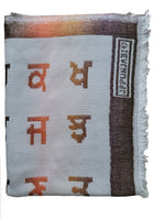 Gurmukhi Alphabet Shawl Punjab Map Stole Indian Lohi Panjabi JPPunjabi Lohri New