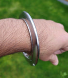 Sikh Kara Sarbloh Kada Pure Iron Smooth UFO Chakri Heavy Khalsa Warrior Bangle O