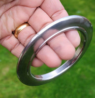 Sikh Kara Sarbloh Kada Pure Iron Smooth UFO Chakri Heavy Khalsa Warrior Bangle O