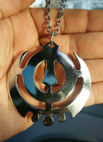 Silver plated Steel Punjabi Sikh Khanda Stunning Pendant for Car Rear Mirror