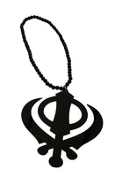 Acrylic Khanda Pendant Punjabi Sikh Singh Kaur Rear Mirror Car Hanger QQ11 NEW