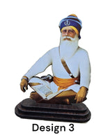 Sikh Wood Carved Photo Guru Nanak Gobind Singh Baba Deep Singh Car Dashboard New