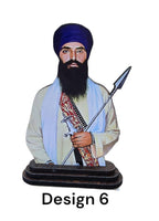 Sikh Wood Carved Photo Guru Nanak Gobind Singh Baba Deep Singh Car Dashboard New