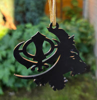 Sikh Lion Khanda Acrylic Panjabi Design Car Mirror HANGER Singh Kaur Panjabi New