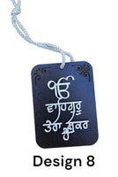 Sikh Punjabi Chardi Kala Design Car Mirror HANGER Singh Kaur Wood RR11 New