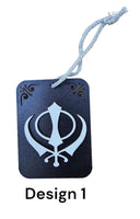 Sikh Punjabi Khanda Ek Onkar Khalsa Car Mirror HANGER Singh Kaur Wood RR12 New