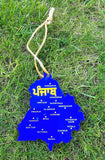 Sikh Punjab Map Acrylic Panjabi Design Car Mirror HANGER Singh Kaur Panjab RR13