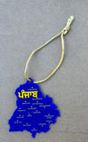 Sikh Punjab Map Acrylic Panjabi Design Car Mirror HANGER Singh Kaur Panjab RR13