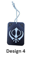 Sikh Punjabi Khanda Ek Onkar Khalsa Car Mirror HANGER Singh Kaur Wood RR12 New