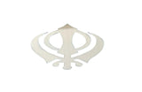 Sikh Acrylic Khanda Sticker Silver Punjabi Singh Kaur Khalsa adhesive back OK4