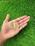 Sikh Acrylic Khanda Sticker Gold Punjabi Singh Kaur Khalsa adhesive back OK4