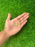 Sikh Acrylic Khanda Sticker Gold Punjabi Singh Kaur Khalsa adhesive back OK4