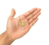 Sikh Acrylic Khanda Sticker Gold Punjabi Singh Kaur Khalsa adhesive back OK4